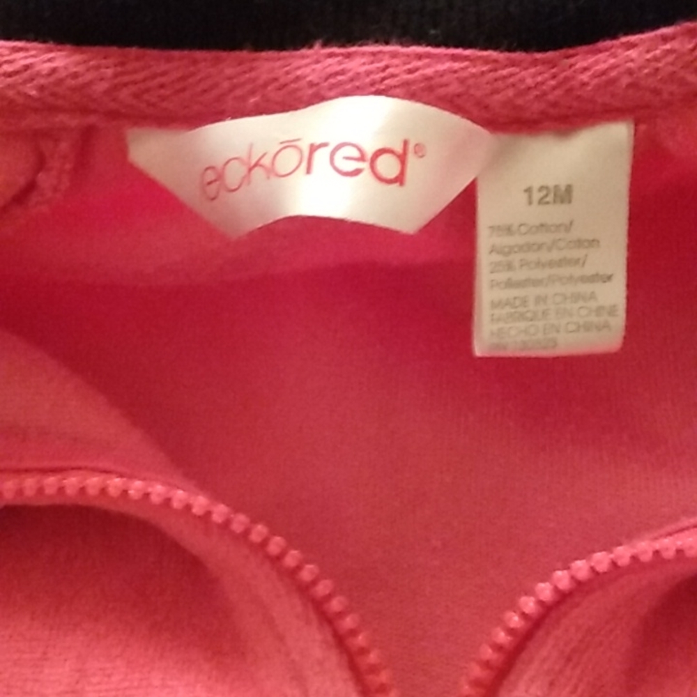Ecko red 12 month sweater, pink and black